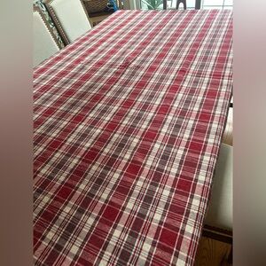 Rectangular plaid tartan tablecloth